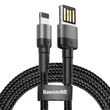 Kép 1/5 - Baseus Cafule 2,4A 1 m-es Lightning USB-kábel (kétoldalas) (szürke-fekete)