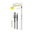 Kép 5/5 - 4A 1 m-es Lightning USB-kábel (kétoldalas) (szürke-fekete)