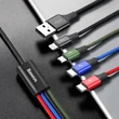 Kép 8/12 - Baseus Fast 4 az 1-ben USB-kábel 2xUSB-C / Lightning / Micro 3