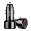 Kép 5/8 - Baseus Magic 2x USB QC 3.0 45W autós töltő (fekete)