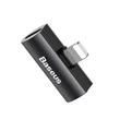 Kép 5/7 - Baseus L46 Lightning-2x Lightning audioadapter (fekete)