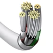 Kép 5/11 - USB-kábel a Lightning Baseus Superior sorozathoz, 2,4A, 0,25 m (fehér)