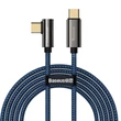 Kép 1/11 - Baseus Legend Series USB-C – USB-C ferde kábel, PD, 100 W, 2 m (kék)