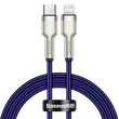 Kép 1/7 - USB-C kábel a Lightning Baseus Cafule-hez, PD, 20 W, 1 m (lila)