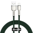 Kép 1/6 - USB-kábel Lightning Baseus Cafule-hez, 2,4A, 1m (zöld)