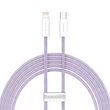 Kép 1/7 - USB-C kábel a Lightning Baseus Dynamic Serieshez, 20 W, 2 m (lila)