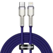 Kép 1/3 - USB-C Lightning kábel Baseus Cafule, 20W, 2m (lila)