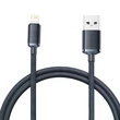 Kép 1/5 - USB-kábel a Lightning Baseus Crystal, 2.4A, 1.2m (Fekete)