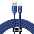 Kép 1/6 - USB-kábel a USB-C Baseus Crystal Shine, 5A, 1.2m (kék)