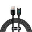 Kép 1/6 - Baseus kijelzőkábel USB Type-C-hez, 66W, 1m (fekete)