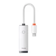 Kép 1/8 - Baseus Lite Series USB-C – RJ45 hálózati adapter, 100Mbps (fehér)