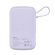 Kép 1/3 - Powerbank Baseus Qpow Pro USB-C kábellel, USB-C, USB, 10000mAh, 22.5W (lila)