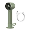 Kép 2/6 - Baseus Flyer Turbine hordozható kézi ventilátor + USB-C kábel (zöld)
