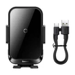 Kép 5/6 - Baseus Halo car holder with 15W inductive charger (black)