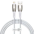 Kép 1/6 - Baseus Glimmer USB - Lightning kábel, 2.4A, 1m (fehér)