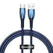 Kép 1/5 - Baseus Glimmer USB - USB-C töltőkábel, 100W, 1m (kék)