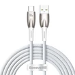 Kép 1/5 - Baseus Glimmer USB - USB-C töltőkábel, 100W, 2m (fehér)