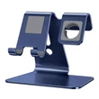 Kép 3/3 - Stand for phone/tablet and watch Omoton CW01 (navy blue)