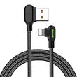 Kép 1/3 - USB to Lightning cable, Mcdodo CA-4673, angled, 1.8m (black)