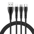 Kép 1/2 - 3in1 USB to USB-C / Lightning / Micro USB Cable, Mcdodo CA-6960, 1.2m (Black)