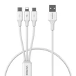 Kép 1/2 - Romoss CB251V 3in1 USB-C / Lightning / Micro 3.5A 1.2m USB cable (white)