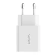 Kép 2/3 - Romoss AC30T USB + USB-C wall charger 30W (white)