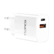 Kép 1/2 - Romoss AC20T USB + USB-C wall charger 20W (white)
