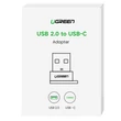 Kép 2/2 - UGREEN USB-C to USB-A 2.0 bluetooth adapter (black)