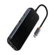 Kép 2/9 - Baseus 8 az 1-ben Hub USB-C - HDMI + 2xUSB + PD + SD/TF + RJ45 (sötétszürke)