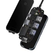 Kép 4/9 - Baseus 8 az 1-ben Hub USB-C - HDMI + 2xUSB + PD + SD/TF + RJ45 (sötétszürke)