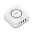 Kép 1/3 - Wireless induction charger LDNIO AW004, 3x USB + USB-C, 32W (white)