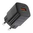 Kép 1/2 - Choetech PD5006 wall charger 30W, A+C dual port (black)
