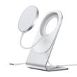 Kép 1/2 - Choetech H047 holder with magnetic wireless charger (silver)