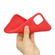 Kép 3/6 - Silicone Case Soft Flexible Rubber Cover for iPhone 11 Pro red