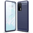 Kép 1/6 - Carbon Case Flexible Cover TPU Case for Huawei P40 blue