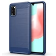 Kép 1/7 - Carbon Case Flexible Cover TPU Case for Samsung Galaxy A41 blue