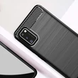 Kép 6/7 - Carbon Case Flexible Cover TPU Case for Samsung Galaxy A41 blue