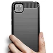 Kép 7/14 - Carbon Case Flexible Cover TPU Case for Huawei Y5p black