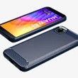 Kép 10/14 - Carbon Case Flexible Cover TPU Case for Huawei Y5p black