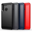Kép 7/15 - Carbon Case Flexible Cover TPU Case for Huawei Y6p black