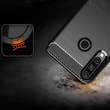 Kép 15/15 - Carbon Case Flexible Cover TPU Case for Huawei Y6p black