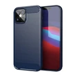 Kép 1/12 - Carbon Case flexible cover for iPhone 12 Pro Max blue