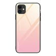Kép 1/9 - Gradient Glass Durable Cover with Tempered Glass Back iPhone 12 mini pink