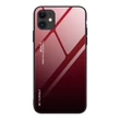 Kép 1/9 - Gradient Glass Durable Cover with Tempered Glass Back iPhone 12 mini black-red