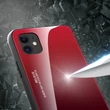 Kép 2/9 - Gradient Glass Durable Cover with Tempered Glass Back iPhone 12 mini black-red