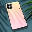 Kép 2/10 - Gradient Glass Durable Cover with Tempered Glass Back iPhone 12 Pro Max pink