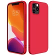 Kép 1/7 - Silicone Case Soft Flexible Rubber Cover for iPhone 12 Pro Max red