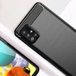 Kép 2/14 - Carbon Case Flexible Cover TPU Case for Samsung Galaxy M31s blue