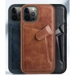 Kép 7/13 - Nillkin Aoge Leather Case genuine leather protective wallet cover iPhone 12 mini black