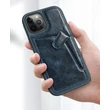 Kép 9/13 - Nillkin Aoge Leather Case genuine leather protective wallet cover iPhone 12 mini black